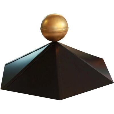KARIBU Pavillonhaube - 6-Eck Metall Schwarz 19cm KARIBU Pavillonhaube - 6-Eck Metall Schwarz 19cm
