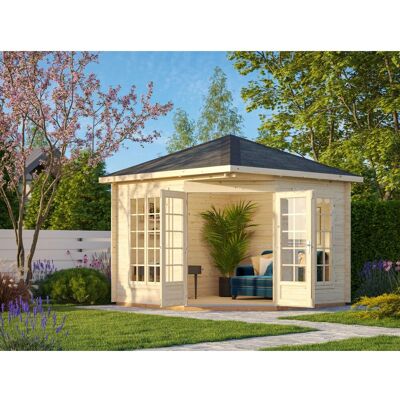 Palmako Melanie Gartenpavillon - 7,0m², Grau, Holz Palmako Melanie Gartenpavillon - 7,0m², Grau, Holz