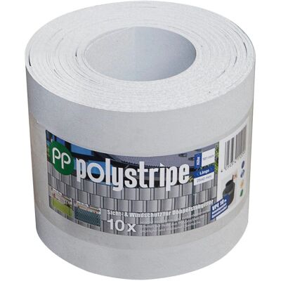 Deutsche Zauntechnik Sichtschutzstreifen Polystripe 10 m x 2,53 m Grau Deutsche Zauntechnik Sichtschutzstreifen Polystripe 10 m x 2,53 m Grau