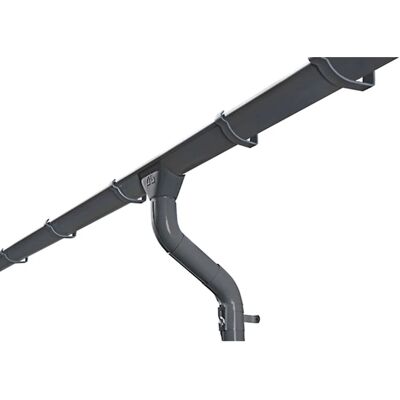 SkanHolz Skan Holz Dachrinnen-Set - Metall, Anthrazit, 78,5cm - Rain Gutter Set SkanHolz Skan Holz Dachrinnen-Set - Metall, Anthrazit, 78,5cm - Rain Gutter Set