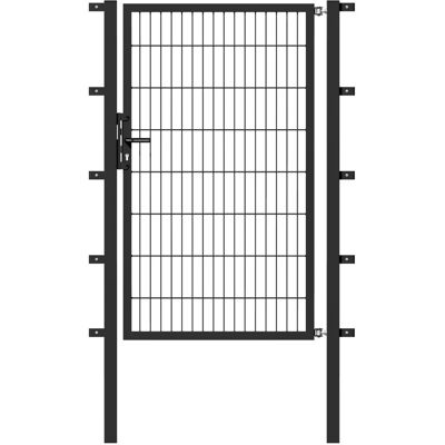 - Metallzaun Einzeltor für Doppelstabmatte Anthrazit z. Einbeton. 120 cm x 150 cm - Metallzaun Einzeltor für Doppelstabmatte Anthrazit z. Einbeton. 120 cm x 150 cm