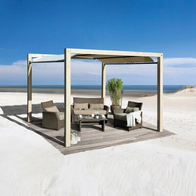 WEKA Gartenzelt 235 - Quadrat 324x324cm - Beige - Pavillon WEKA Gartenzelt 235 - Quadrat 324x324cm - Beige - Pavillon
