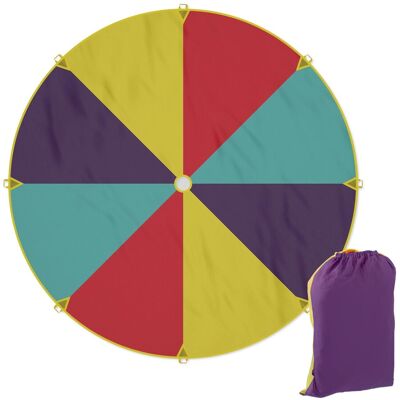 Relaxdays Regenbogen-Spieltuch - Outdoor Kooperatives Spiel für Kinder Relaxdays Regenbogen-Spieltuch - Outdoor Kooperatives Spiel für Kinder