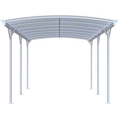 Vente-unique Freistehendes Carport Baresa Weiß 370 cm Vente-unique Freistehendes Carport Baresa Weiß 370 cm