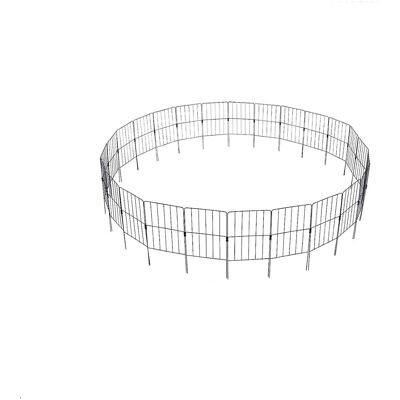 Costway 25 Stück Dekorativer Gartenzaun Zaun Garten 60 cm Hoch Schwarz Costway 25 Stück Dekorativer Gartenzaun Zaun Garten 60 cm Hoch Schwarz