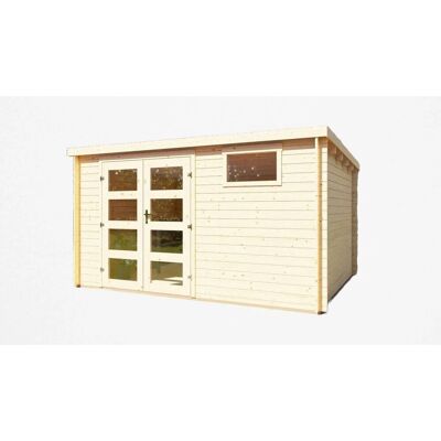 Finn Art Blockhaus 28mm Holz-Gartenhaus 4x4 m Funny 6 mit 18mm Fußboden Finn Art Blockhaus 28mm Holz-Gartenhaus 4x4 m Funny 6 mit 18mm Fußboden