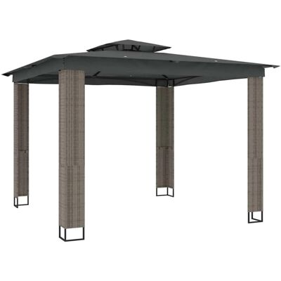 vidaXL Anthrazit Stahl 2,94x2,94 m Doppelsteg Pergola vidaXL Anthrazit Stahl 2,94x2,94 m Doppelsteg Pergola