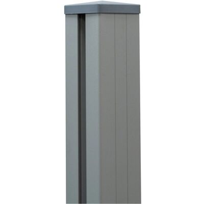 GroJaLumino Pfosten Silbergrau 9x9x240 cm inkl. Kappe zum Einbetonieren GroJaLumino Pfosten Silbergrau 9x9x240 cm inkl. Kappe zum Einbetonieren