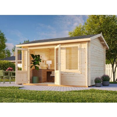 Palmako Iris 3,9 m x 3 m Blockbohlenhaus - Sommerhaus Palmako Iris 3,9 m x 3 m Blockbohlenhaus - Sommerhaus