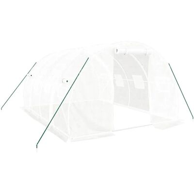 vidaXL Gewächshaus Weiß 4x3x2 m - Gewächshaus vidaXL Gewächshaus Weiß 4x3x2 m - Gewächshaus