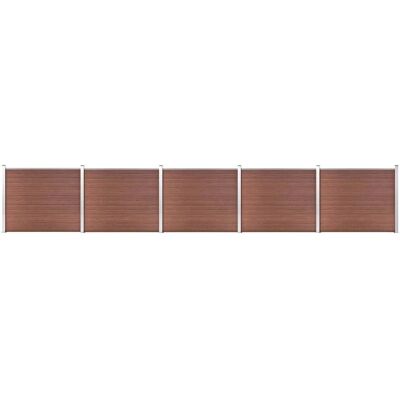 vidaXL Zaunelement Set WPC 872x146 cm Braun 3070454 vidaXL Zaunelement Set WPC 872x146 cm Braun 3070454