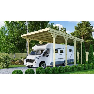 KARIBU Caravan-Carport - Natur, Kiefernholz, wetterfest, 3,94x7,12 m KARIBU Caravan-Carport - Natur, Kiefernholz, wetterfest, 3,94x7,12 m
