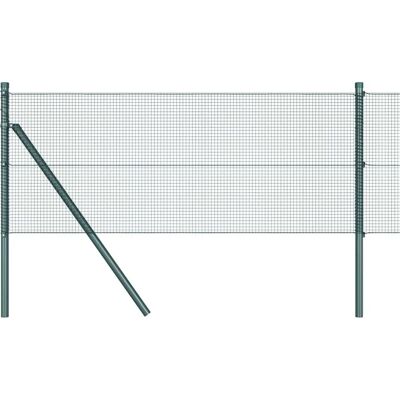 vidaXL Gartenzaun Draht 13 Pfosten Grün 0,5x50 m Stahl vidaXL Gartenzaun Draht 13 Pfosten Grün 0,5x50 m Stahl