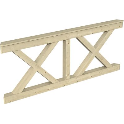 Skanholz Andreaskreuz Geländer in Beige - Geländer Skanholz Andreaskreuz Geländer in Beige - Geländer