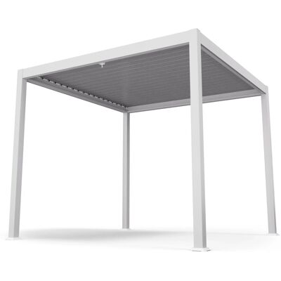 Blumfeldt LuminaHaven Pavillon 3x3 m Verzinktes Lamellen-Stahldach Schützt vor Sonne Regen und Wind Weiß Blumfeldt LuminaHaven Pavillon 3x3 m Verzinktes Lamellen-Stahldach Schützt vor Sonne Regen und Wind Weiß