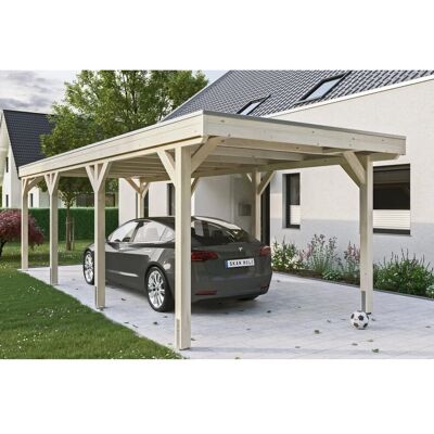 SKANHOLZ Grunewald Carport - Flachdach, Buchenholz, 1 Fahrzeug SKANHOLZ Grunewald Carport - Flachdach, Buchenholz, 1 Fahrzeug