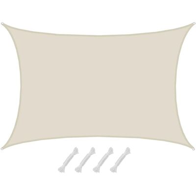 AMANKA Polyester Sonnensegel Wasserdicht - 7 x 5 m Rechteckig Beige AMANKA Polyester Sonnensegel Wasserdicht - 7 x 5 m Rechteckig Beige