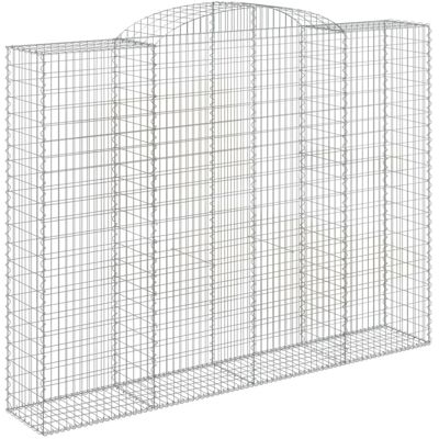 vidaXL Gabionen mit Hochbogen - 9 Stk, 300x50x220/240cm vidaXL Gabionen mit Hochbogen - 9 Stk, 300x50x220/240cm