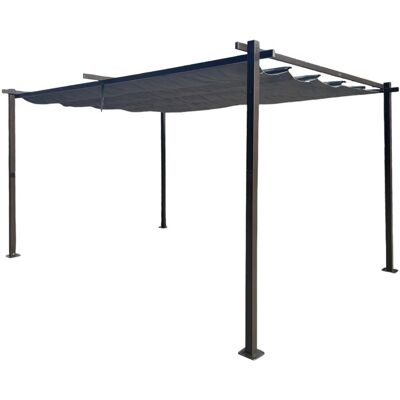 Jet-Line Gartenpavillon Kairo Light aus Alu mit Schiebedach 3 x 3 Meter in Anthrazit Jet-Line Gartenpavillon Kairo Light aus Alu mit Schiebedach 3 x 3 Meter in Anthrazit