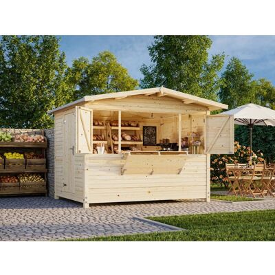 Palmako - Marian - Naturbelassen - 298x228 cm - Markttstand Palmako - Marian - Naturbelassen - 298x228 cm - Markttstand