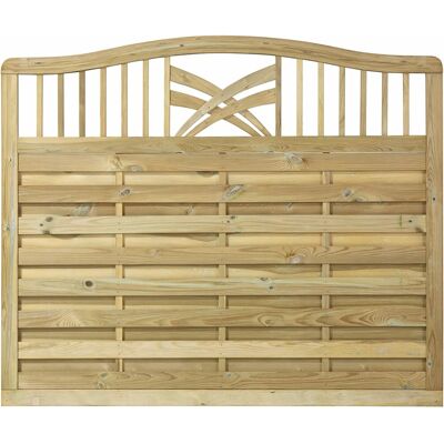 Plus Holz Sichtschutzzaun Rondo Nadelholz druckimprägniert 180 cm x 142/150 cm Plus Holz Sichtschutzzaun Rondo Nadelholz druckimprägniert 180 cm x 142/150 cm