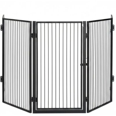 Relaxdays Kaminschutzgitter Stahl Schwarz Verstellbar Kindersicher 76 cm x 44,5 cm 2 x 76 cm x 89,5 cm 8,8 kg Relaxdays Kaminschutzgitter Stahl Schwarz Verstellbar Kindersicher 76 cm x 44,5 cm 2 x 76 cm x 89,5 cm 8,8 kg