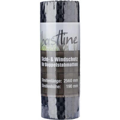 Deutsche Zauntechnik Sichtschutzstreifen Bastline 20 m x 2,56 m Anthrazit Deutsche Zauntechnik Sichtschutzstreifen Bastline 20 m x 2,56 m Anthrazit