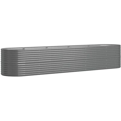 vidaXL Grauer Stahl Gartentopf 368x80x68cm - Gartenbeet vidaXL Grauer Stahl Gartentopf 368x80x68cm - Gartenbeet