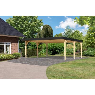 KARIBU Doppelcarport - Wetterfester Massivholz 2 Fahrzeuge KARIBU Doppelcarport - Wetterfester Massivholz 2 Fahrzeuge