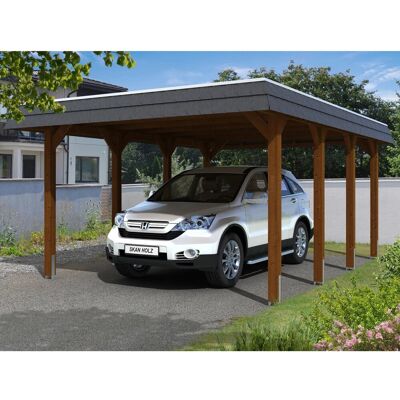 SKANHOLZ Carport Spessart - Flachdach - 396x589cm, 244cm Höhe SKANHOLZ Carport Spessart - Flachdach - 396x589cm, 244cm Höhe