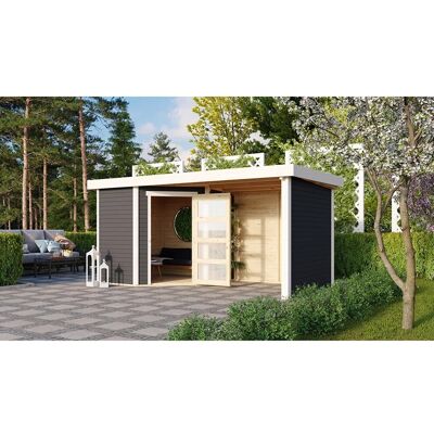 KARIBU Anvik 3 Gartenhaus - Holz, Grau KARIBU Anvik 3 Gartenhaus - Holz, Grau