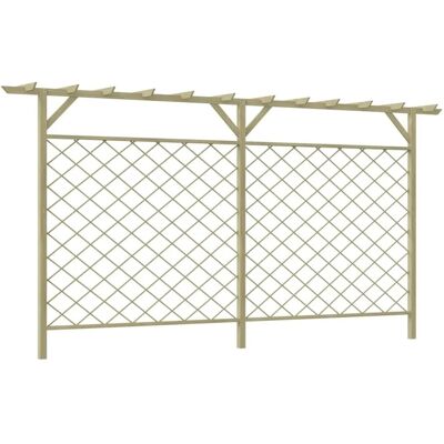vidaXL Garten-Gitterzaun mit Pergola-Oberteil Holz 41726 vidaXL Garten-Gitterzaun mit Pergola-Oberteil Holz 41726