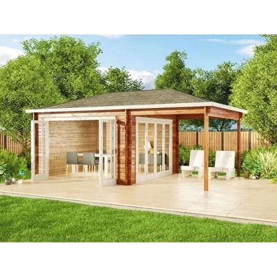 Alpholz Sunshine Gartenhaus mit großen Fenstern - Gartenhaus Alpholz Sunshine Gartenhaus mit großen Fenstern - Gartenhaus