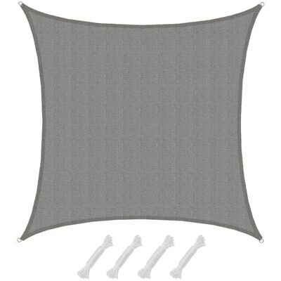 AMANKA HDPE Sonnensegel Wasserdurchlässig - 7 x 7 m Viereckig Grau AMANKA HDPE Sonnensegel Wasserdurchlässig - 7 x 7 m Viereckig Grau