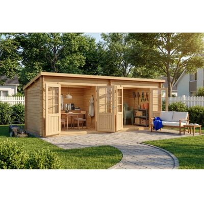 Alpholz Gartenhaus Maria Twin - Robuste 40mm Wand - Gartenhaus Alpholz Gartenhaus Maria Twin - Robuste 40mm Wand - Gartenhaus