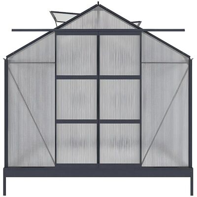 Vente-unique Selbsttragendes Gewächshaus Greenea Anthrazitgrau 244 cm Vente-unique Selbsttragendes Gewächshaus Greenea Anthrazitgrau 244 cm
