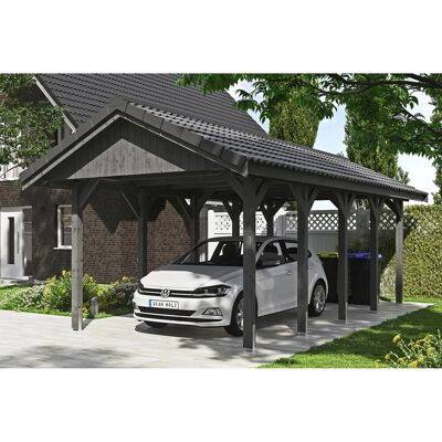 SKANHOLZ Wallgau Carport - 380x750cm, 313cm hoch, grau SKANHOLZ Wallgau Carport - 380x750cm, 313cm hoch, grau