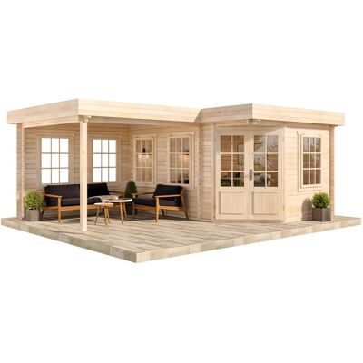 Alpholz Gartenhaus Set 5-Eck Pepe Naturbelassen 618x462cm inkl. Dacheindeckung und Fußboden Alpholz Gartenhaus Set 5-Eck Pepe Naturbelassen 618x462cm inkl. Dacheindeckung und Fußboden