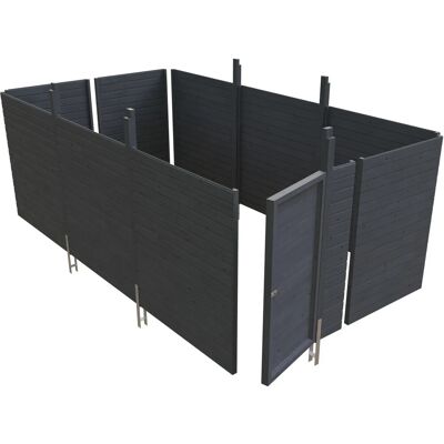 SKANHOLZ Abstellraum - 573x317x200 cm - Schiefergrau - Holz - für Carports SKANHOLZ Abstellraum - 573x317x200 cm - Schiefergrau - Holz - für Carports