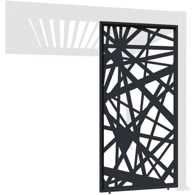 Weide Dekorative Aluminium Wand für Weide Pergola 1,13m abstraktes Design in Anthrazit Weide Dekorative Aluminium Wand für Weide Pergola 1,13m abstraktes Design in Anthrazit