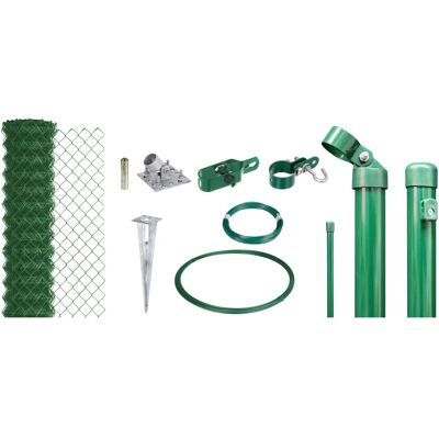 Alberts Maschendraht-Zaun-Set 100 cm Hoch 15 m Länge Grün für Einschlagbodenhülsen Alberts Maschendraht-Zaun-Set 100 cm Hoch 15 m Länge Grün für Einschlagbodenhülsen
