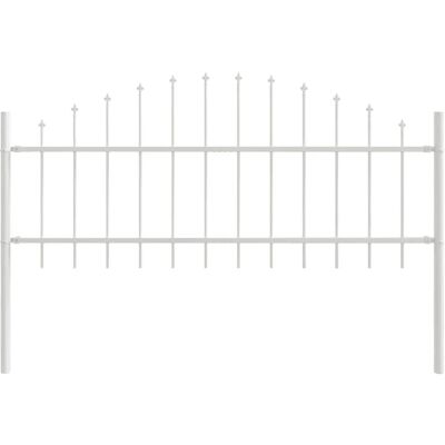 Vidaxl Gartenzaunpaneel - 6,8x0,75 m Weiß Stahl Klassisches Design Vidaxl Gartenzaunpaneel - 6,8x0,75 m Weiß Stahl Klassisches Design