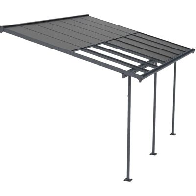 Palram - Canopia Canopia Terrassenüberdachung Sierra Cabrio 2,95 m x 4,34 m Grau Palram - Canopia Canopia Terrassenüberdachung Sierra Cabrio 2,95 m x 4,34 m Grau