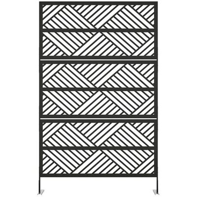 Vente-unique Zaun & Palisaden Mondrili Schwarz 117 cm Vente-unique Zaun & Palisaden Mondrili Schwarz 117 cm