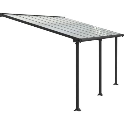 Palram - Canopia Olympia 3 x 4.3 Terrassenüberdachung Anthrazit klar Palram - Canopia Olympia 3 x 4.3 Terrassenüberdachung Anthrazit klar