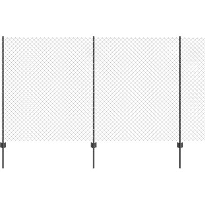 vidaXL Gartenzäunensatz 20 Pfosten Grau 1.4x10 m Stahl vidaXL Gartenzäunensatz 20 Pfosten Grau 1.4x10 m Stahl