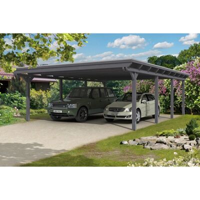 SKANHOLZ Emsland Carport - Flachdach, 613x846cm, 248cm hoch, grau SKANHOLZ Emsland Carport - Flachdach, 613x846cm, 248cm hoch, grau