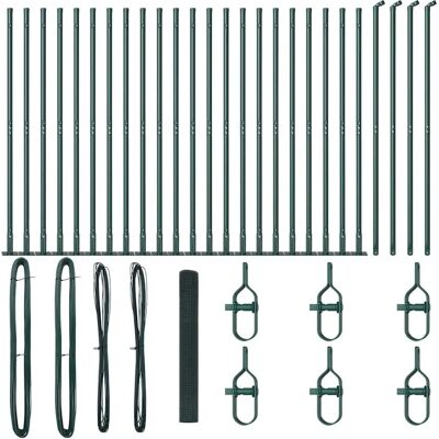 vidaXL Grüne Metallzaun - 3 Paneele, 1,2x50m, Pulverbeschichtet vidaXL Grüne Metallzaun - 3 Paneele, 1,2x50m, Pulverbeschichtet