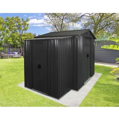 Floraworld Anbauraum für Gerätehäuser verzinkt anthrazit - Gartenhaus Erweiterung Floraworld Anbauraum für Gerätehäuser verzinkt anthrazit - Gartenhaus Erweiterung