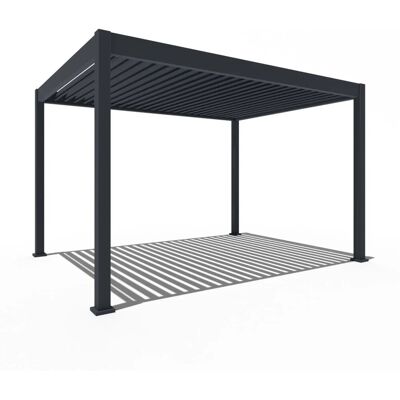 Weide E-Deluxe Elektrischer Pavillon Terrassenüberdachung Aluminium LED 3 X 4 M Anthrazit Weide E-Deluxe Elektrischer Pavillon Terrassenüberdachung Aluminium LED 3 X 4 M Anthrazit